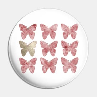 Golden rosy mauve butterflies Pin