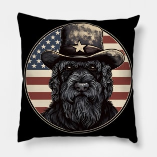 Bouvier des Flandres 4th of July Pillow