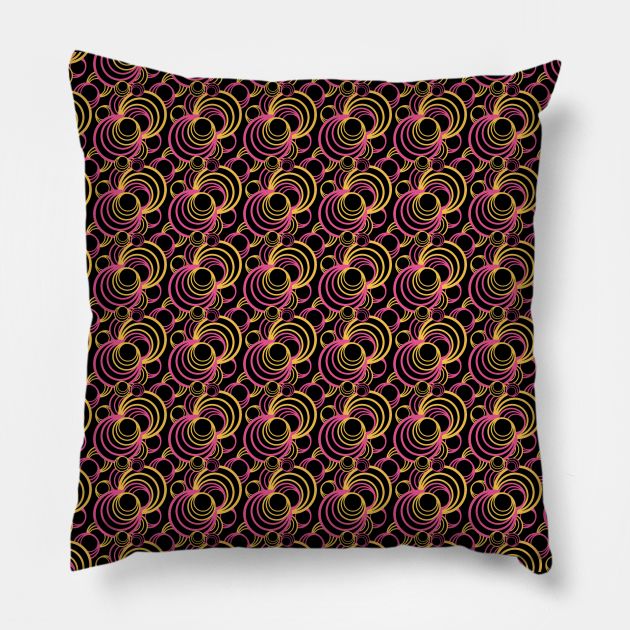 CIRCLES IN CIRCLES PATTERN Pillow by droidmonkey