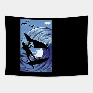 wingsurf artwork -  wingfoil lovers - wingsurfer Tapestry