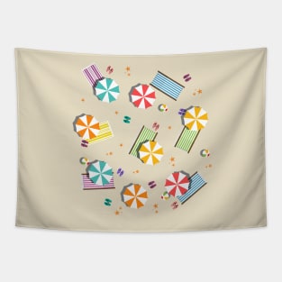 Summer day on the beach Tapestry