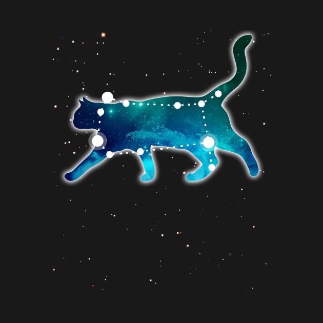 Gemini Zodiac Sign Astrology Constellation Cat Lover Pet T-Shirt by flytogs