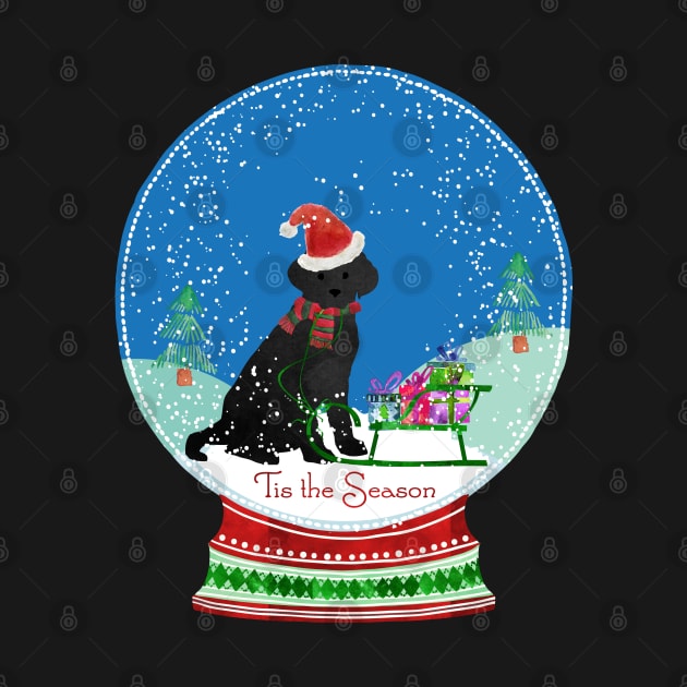 Cute Black Lab Christmas Snow Globe by emrdesigns