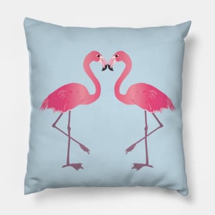 Two Pink flamingo's Pillow