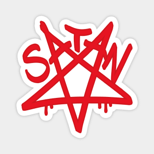 Star Of Satan Inverted Red Pentagram Magnet