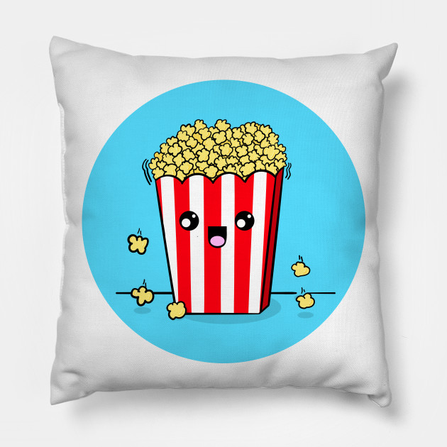 Cute Popcorn Cute Pillow Teepublic Uk