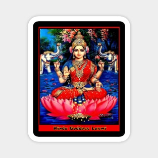 Hindu Goddess of Wealth Laxmi Print Magnet