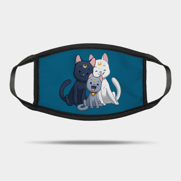 Moon Cat Family Sailor Moon Mask Teepublic