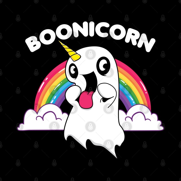 Boonicorn Cute Unicorn Rainbow Ghost Halloween Costume by HCMGift