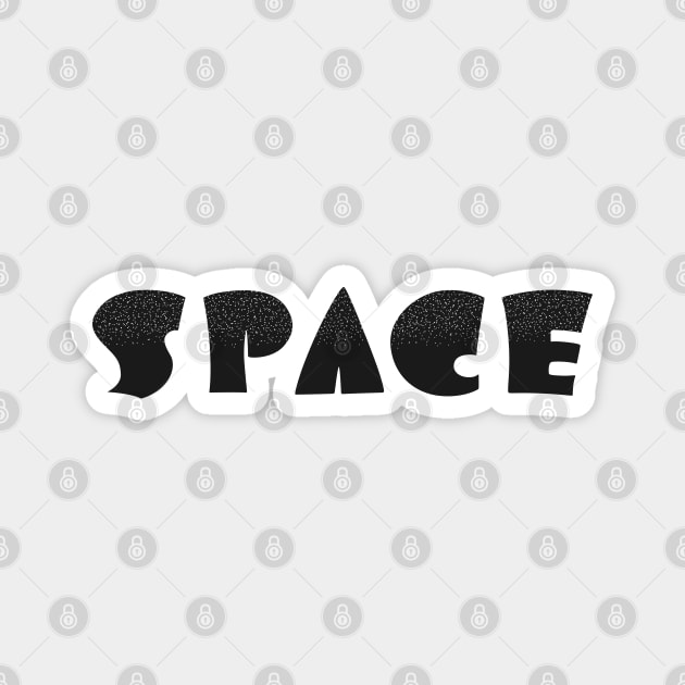 Space in star font Magnet by runcatrun