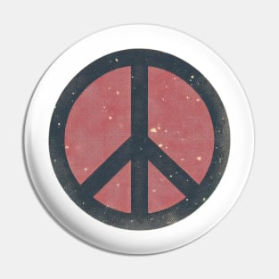 retro peace 60s sign Pin