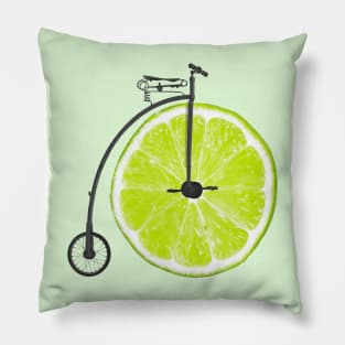 Vintage Lime Bike Pillow