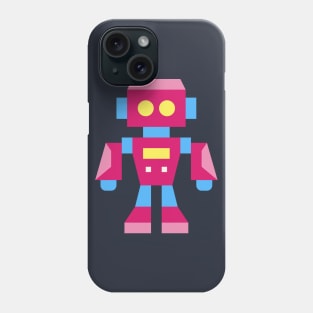 Pink and Blue Toy Robot Action Figure Phone Case