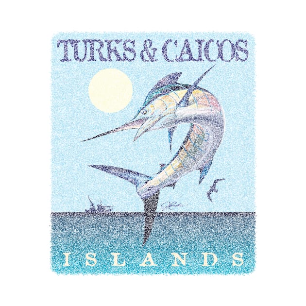 Turks & Caicos Islands Leaping Marlin (Distressed) by jcombs