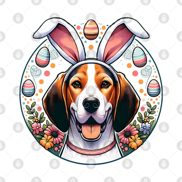 Treeing Walker Coonhound Enjoys Easter with Bunny Ears by ArtRUs