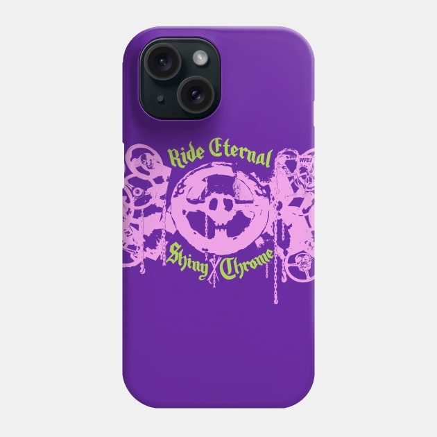 Ride Eternal, Pink and Slime Green Phone Case by WFDJ