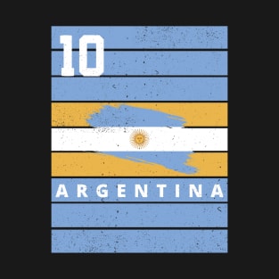 Argentina Soccer Football Champions Distressed Flag T-Shirt
