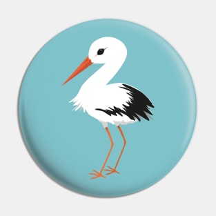 Cute stork vector Pin