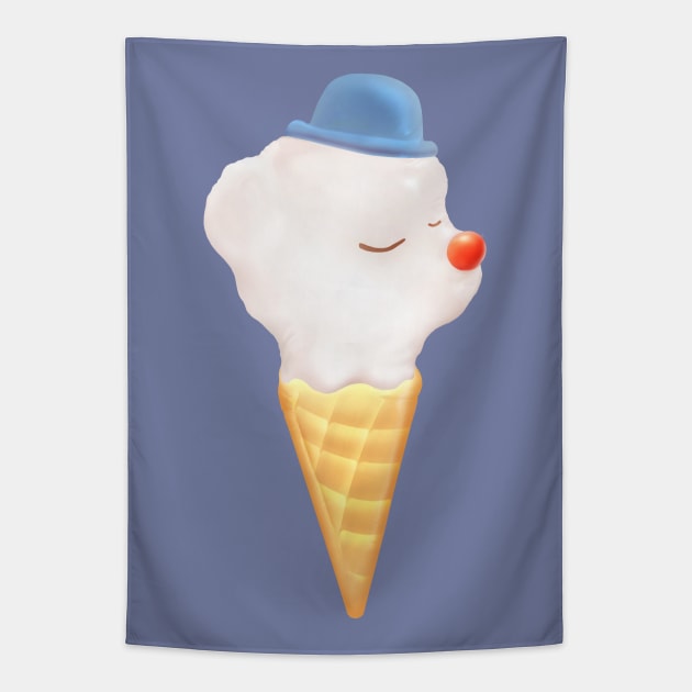 Puppy Ice Cream Cone Pool Float Tapestry by zkozkohi