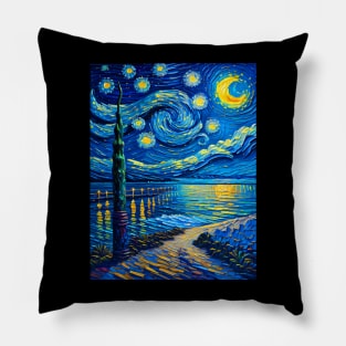 Clearwater at starry night Pillow