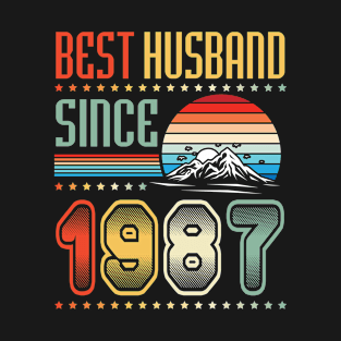 Best Husband Since 1987 Happy Wedding Married Anniversary 33 Years T-Shirt