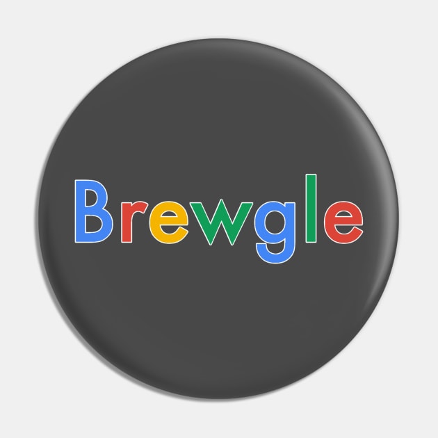 Brew Search Engine (White Outline) Pin by PerzellBrewing