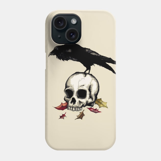 Crow Skull Phone Case by LVBart