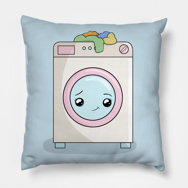 Kawaii Washing Machine Kawaii Pillow Teepublic Au