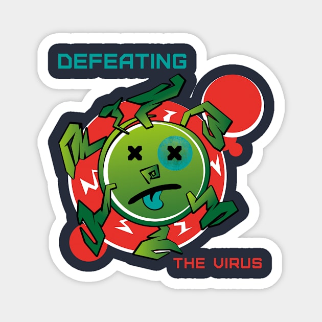 DefeatingTheVirus Magnet by DacoDesign