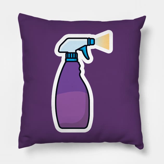 Disinfect and Cleaning Spray Bottles vector illustration. Home cleaning service objects icon concept. Cleaning spray bottle nozzle close up vector design. Pillow by AlviStudio