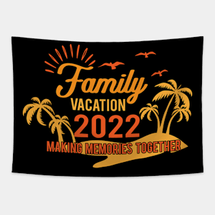 Family Vacation 2022 Beach Summer Vacation Sunset Family Tapestry