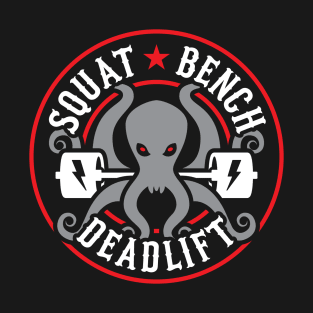 SBD Squat Bench Deadlift Kraken T-Shirt