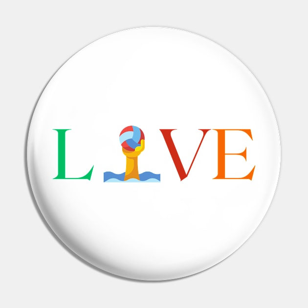 Love Water Polo Pin by TimelessonTeepublic