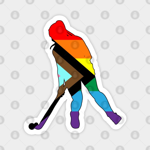 Field Hockey: Queer Pride Magnet by ziafrazier