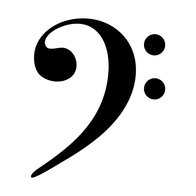 Bass Clef Black by LittleBean