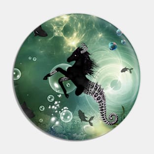 Wonderful dark steampunk seahorse Pin