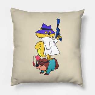 Secret Squirrel And Moroccan Mole cartoon retro Pillow