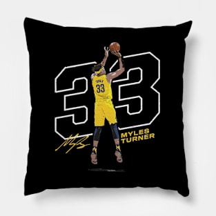 myles turner outline Pillow