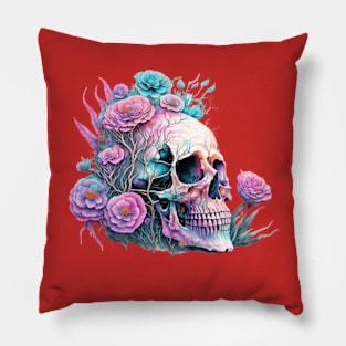 Skull of flowers Pillow