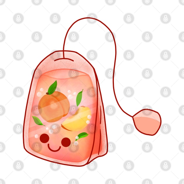 Cute Peach Tea Bag by Kimprut