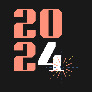 Happy New Year 2024 On T-Shirt