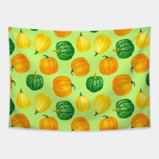 Pumpkins watercolor pattern 2 Tapestry