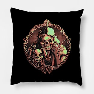 skull skeleton Pillow