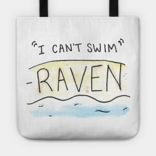 I can't swim vine Tote