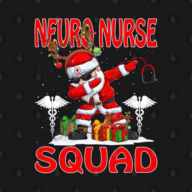 Christmas Neuro Nurse Squad Reindeer Pajama Dabing Santa by intelus