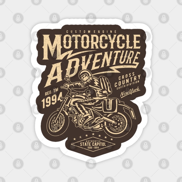 Motorcycle Adventure Cross Country Magnet by JakeRhodes