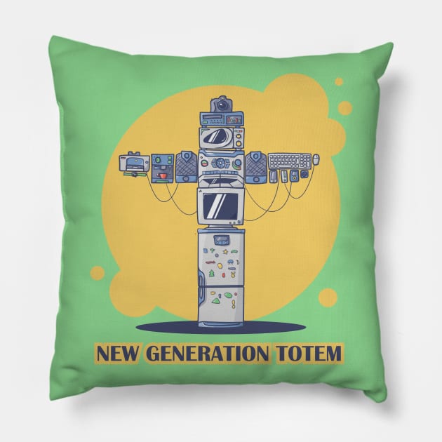 New Generation Totem Pillow by DoubleM