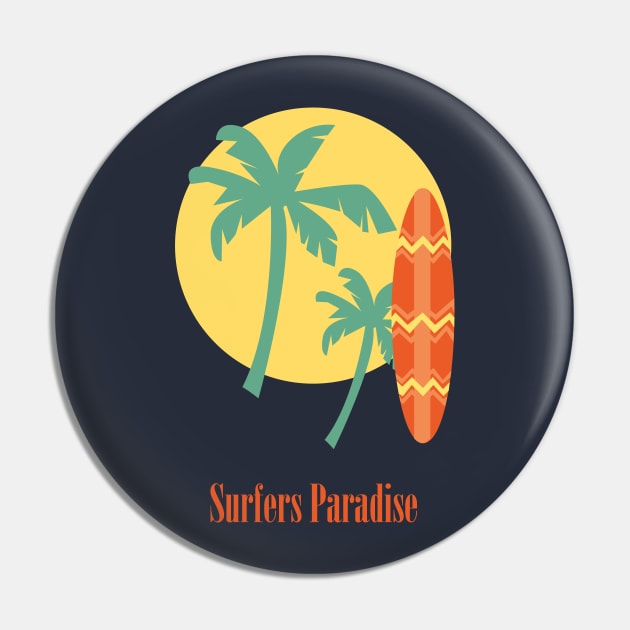 Surfers Paradise Pin by Olloway