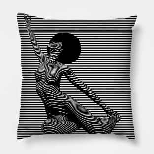 Afro Stripes Fine Art Pillow