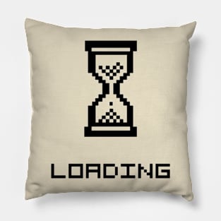 Loading Hourglass - dark text Pillow